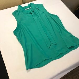 New York & Company | Green Tie Neck Top